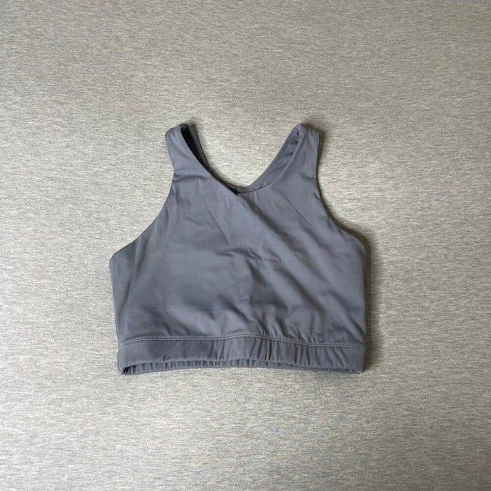 Pull & Bear Racer Neck KeyHole Back Sports Bra - S